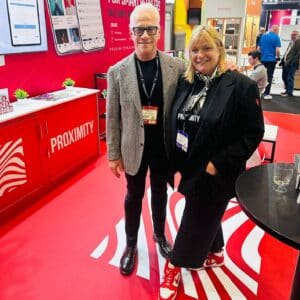 Martin Newman and Cathy McCabe at the Retail Tech Show 2025
